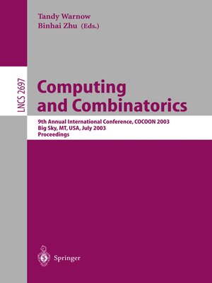 cover image of Computing and Combinatorics